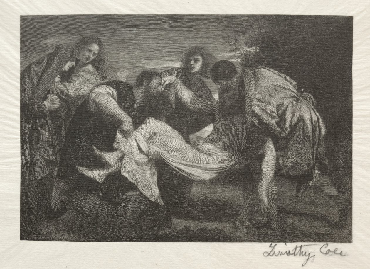 Old Italian Masters: The Entombment, 1889. av Timothy Cole