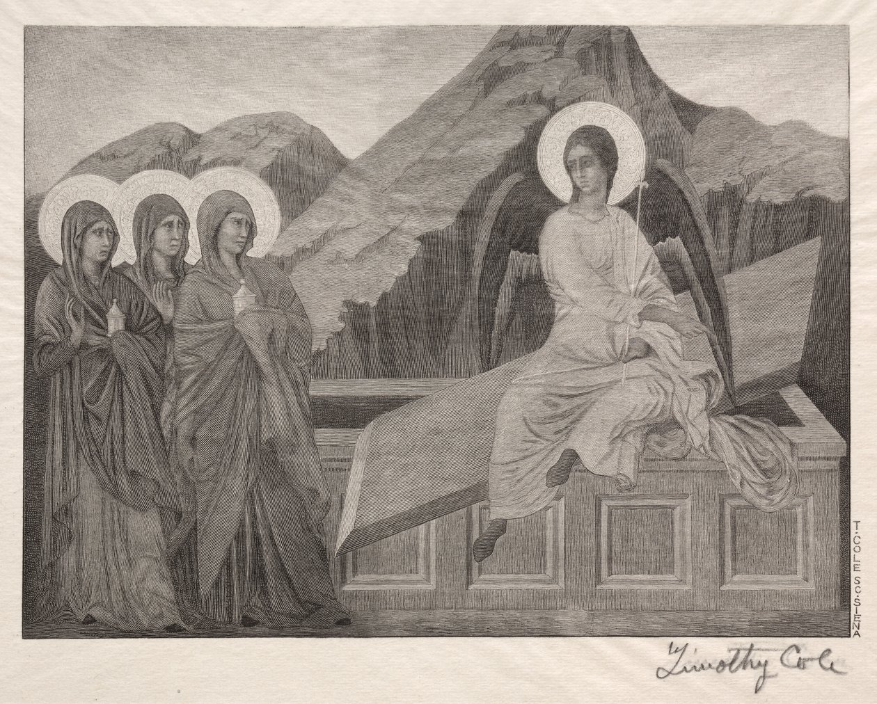 Gamle italienske mestere: The Three Marys at the Sepulcher, 1888-1892. av Timothy Cole