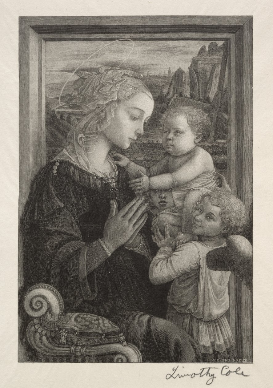 Gamle italienske mestere: Jomfruen som tilber spedbarnet Kristus, 1888-1892. av Timothy Cole