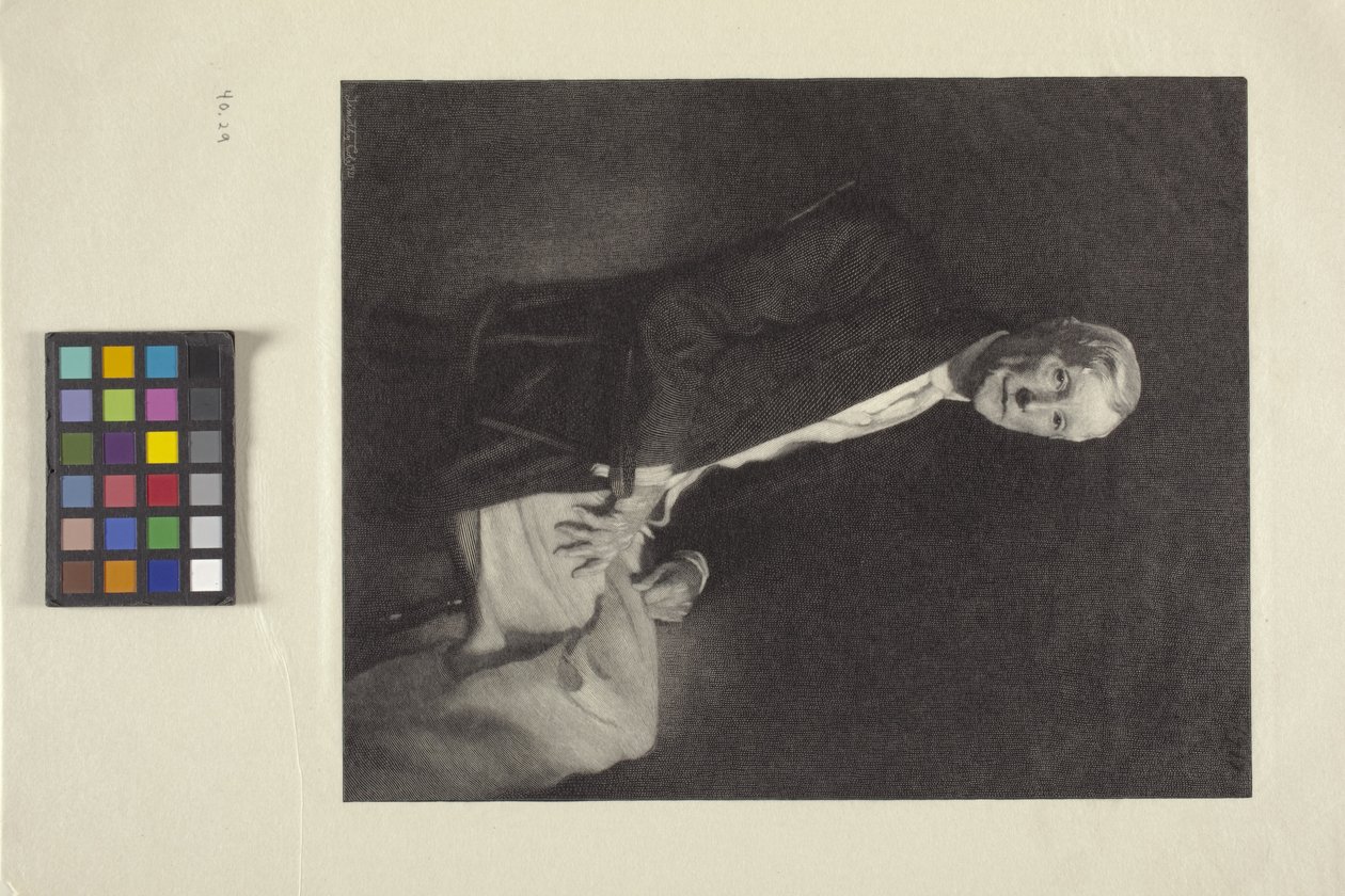 Portrett av John D. Rockefeller (blekk) av Timothy Cole