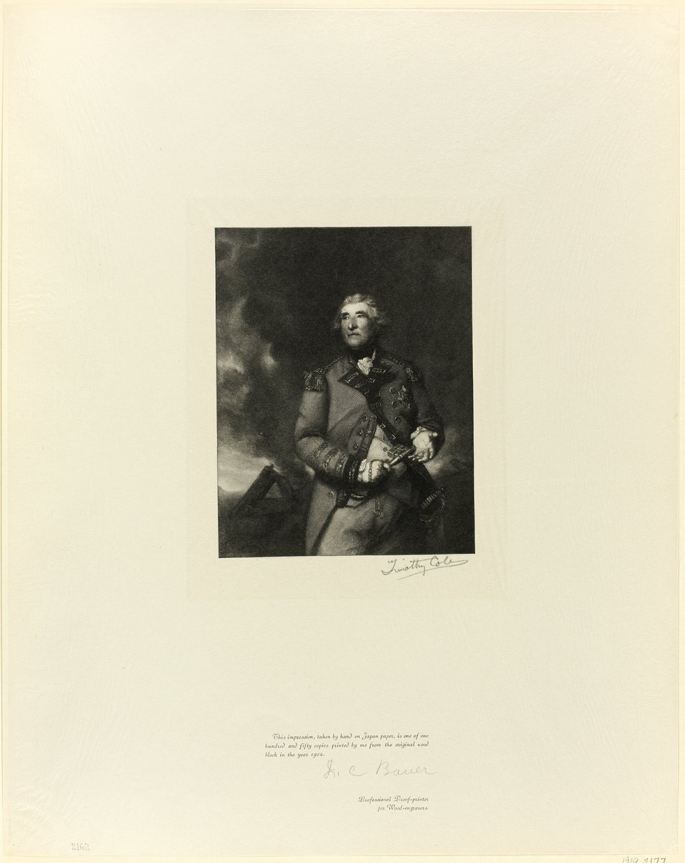 Portrett av Lord Heathfield, fra Old English Masters av Timothy Cole