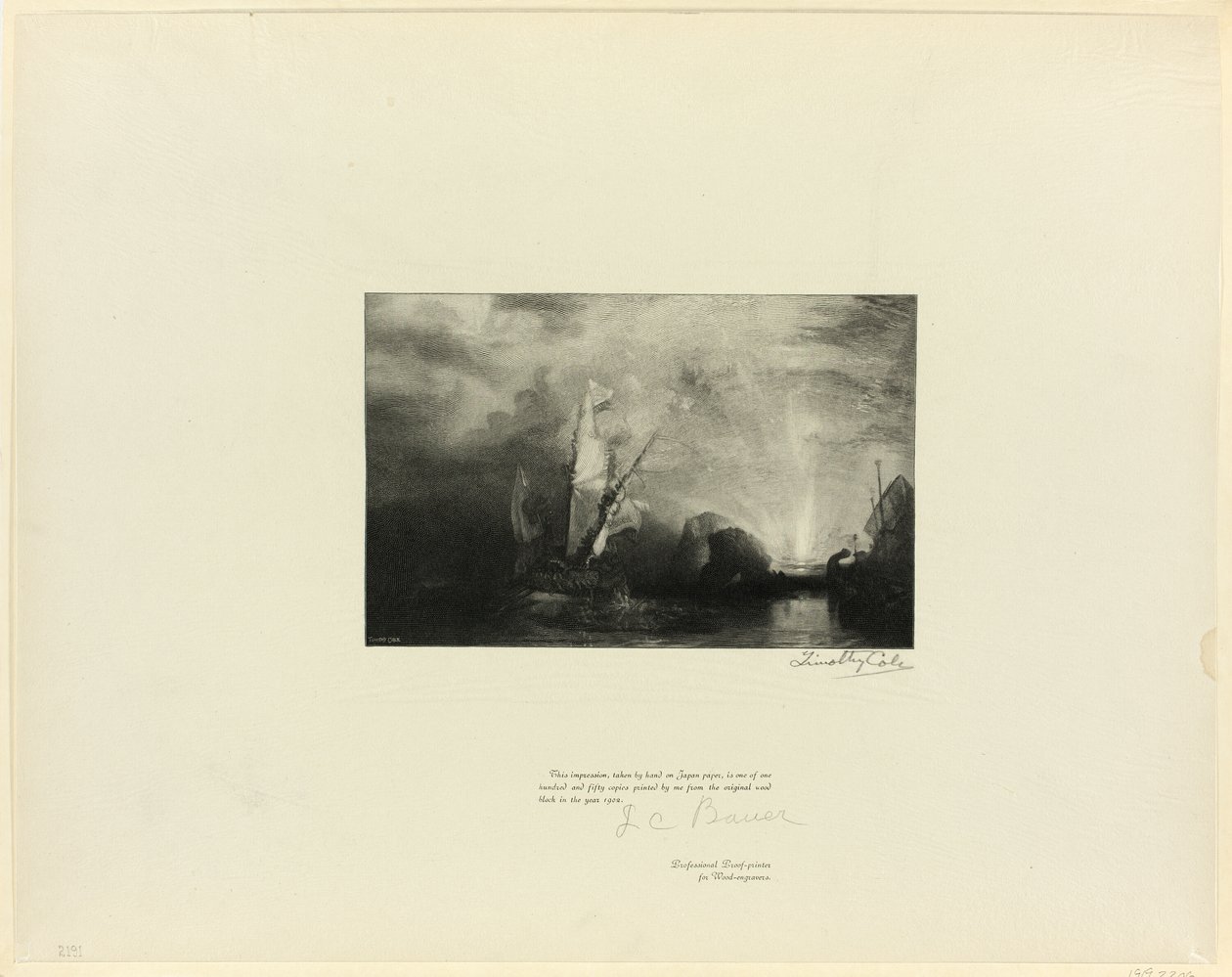 Ulysses deriding Polyphemus, fra Old English Masters av Timothy Cole