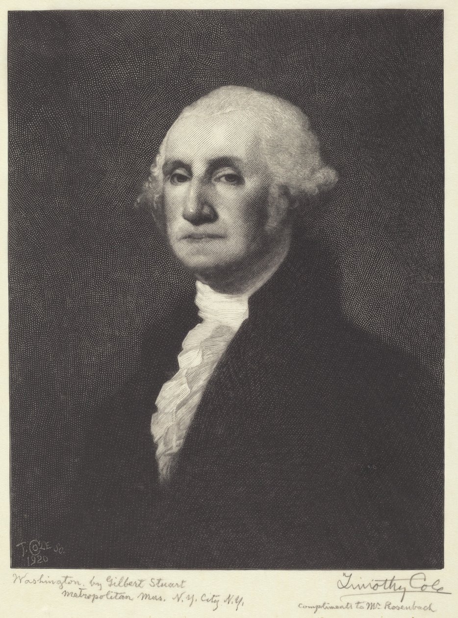 Washington av Timothy Cole after Gilbert Stuart