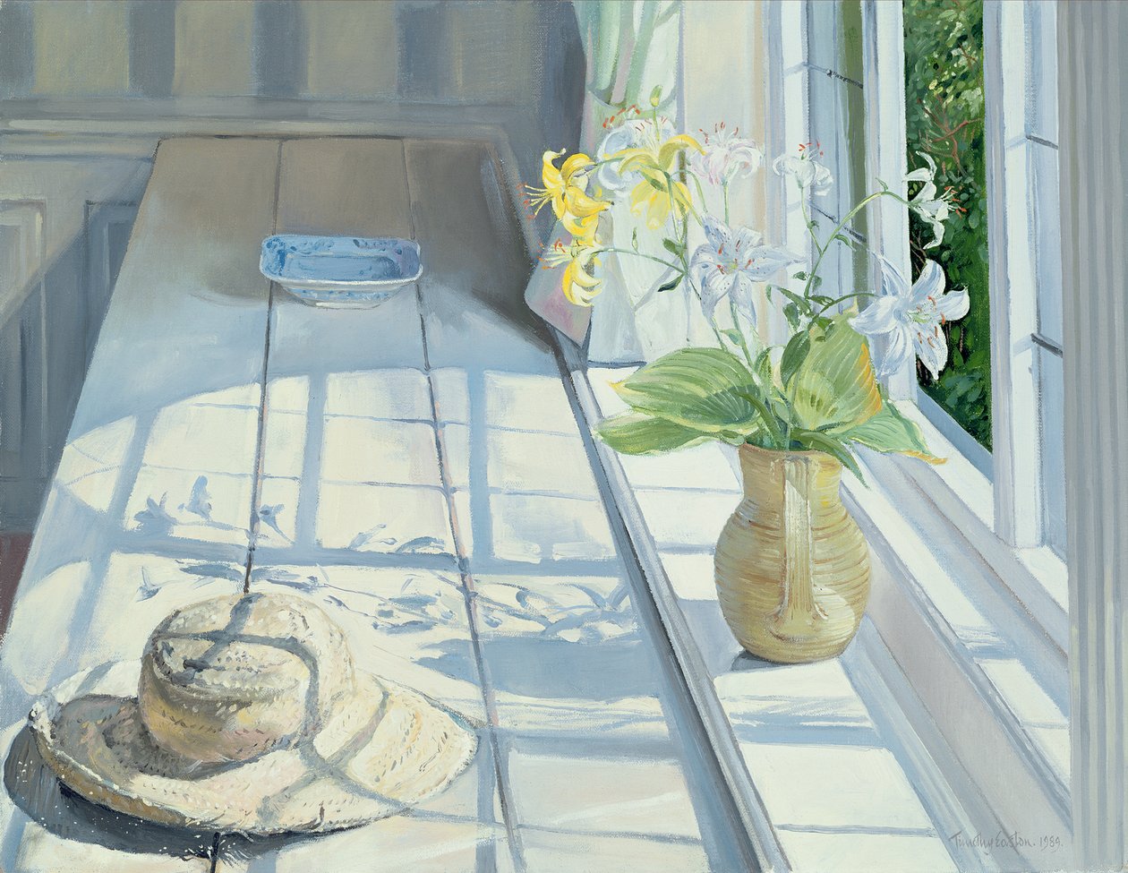Liljer og en stråhatt av Timothy Easton