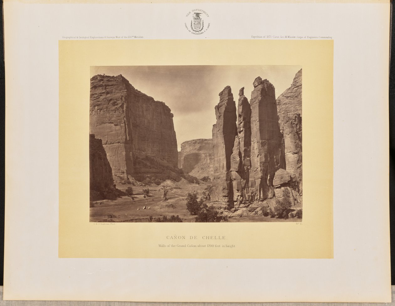 Cañon de Chelle. Veggene i Grand Cañon, rundt 1200 fot høye av Timothy H. O