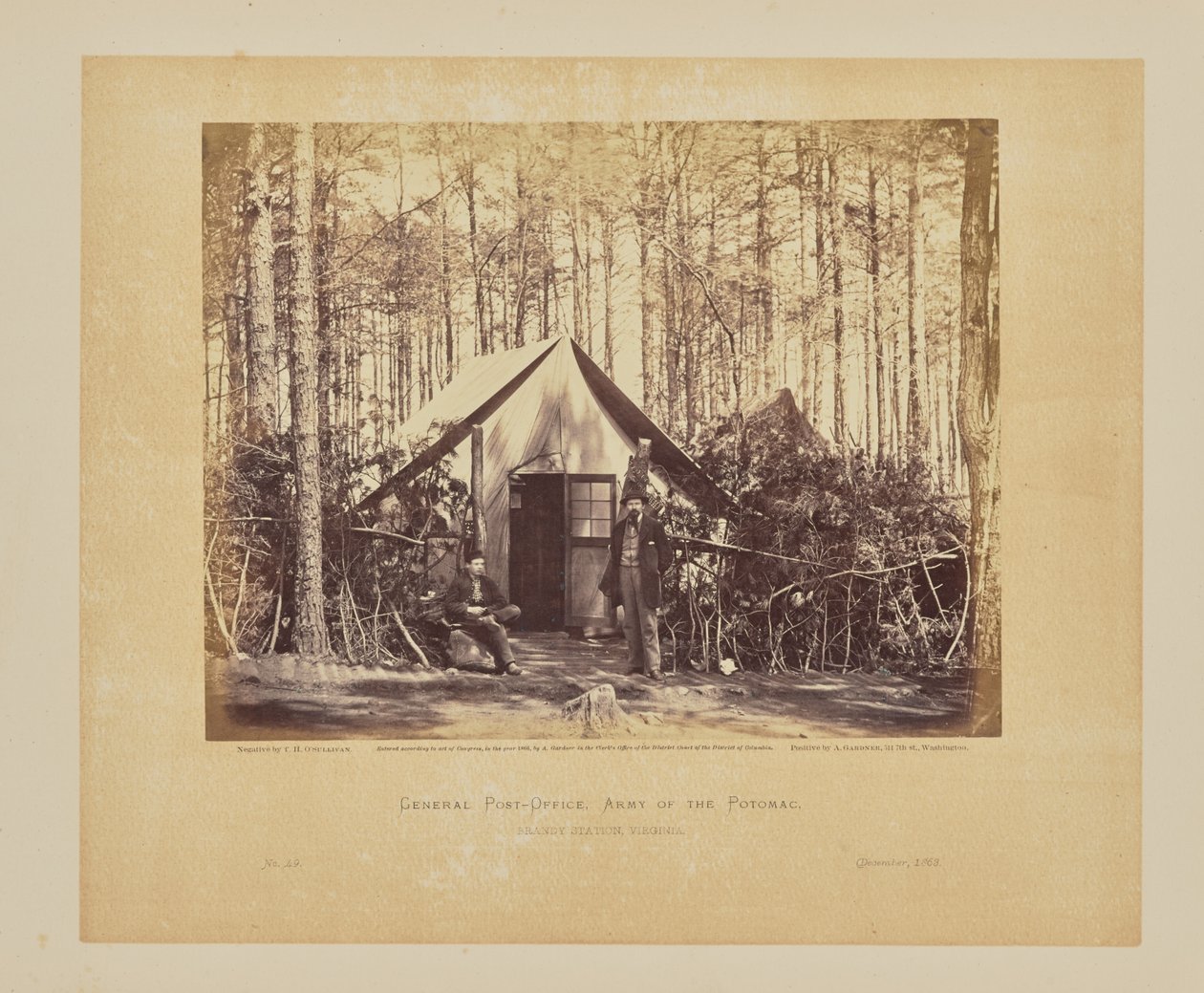 Hovedpostkontoret, Potomac-hæren, Brandy Station, Virginia av Timothy H. OSullivan