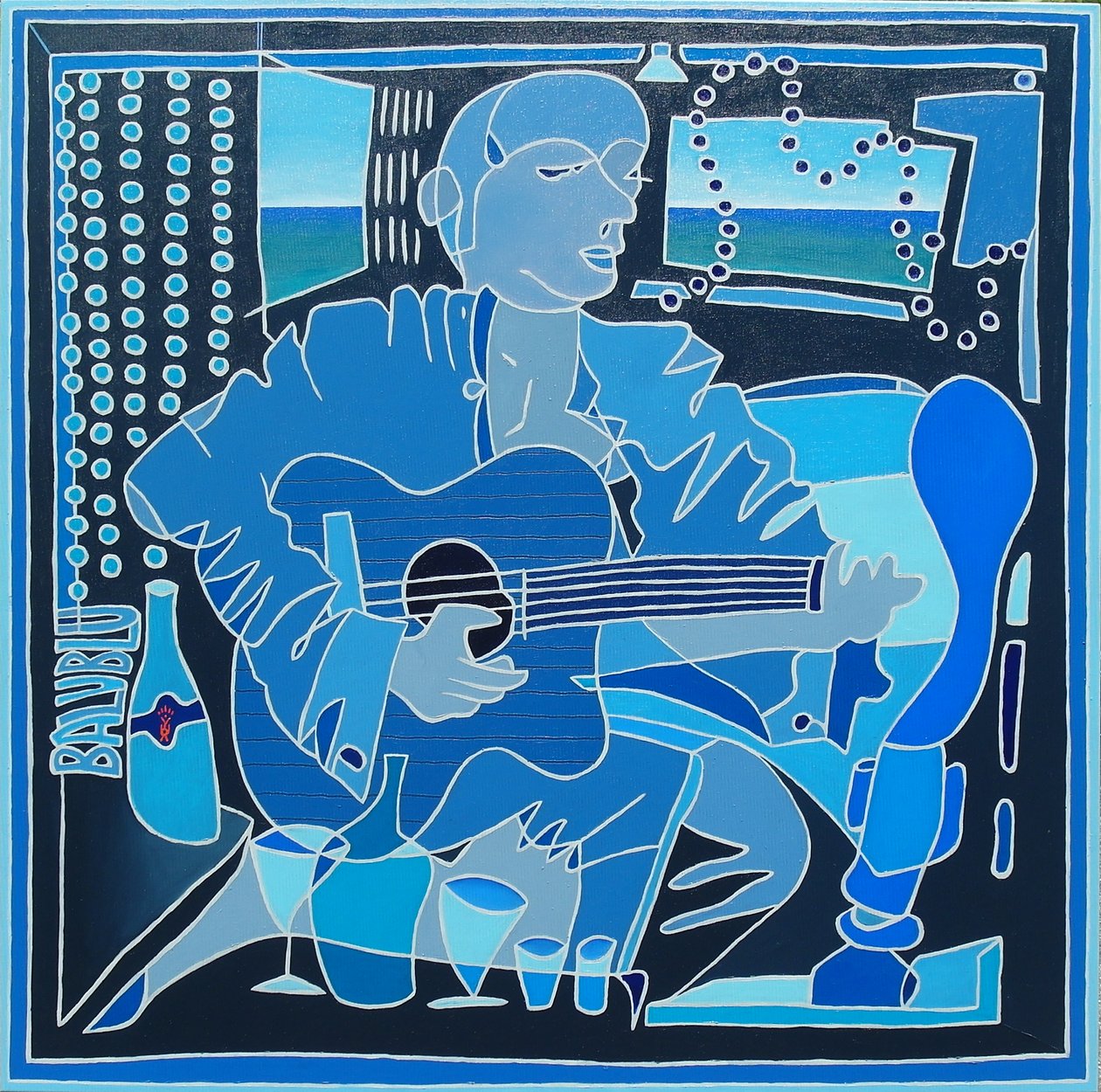 Portrett av kunstneren Alvaro Trugeda, 2018, olje på lerret av Timothy Nathan Joel