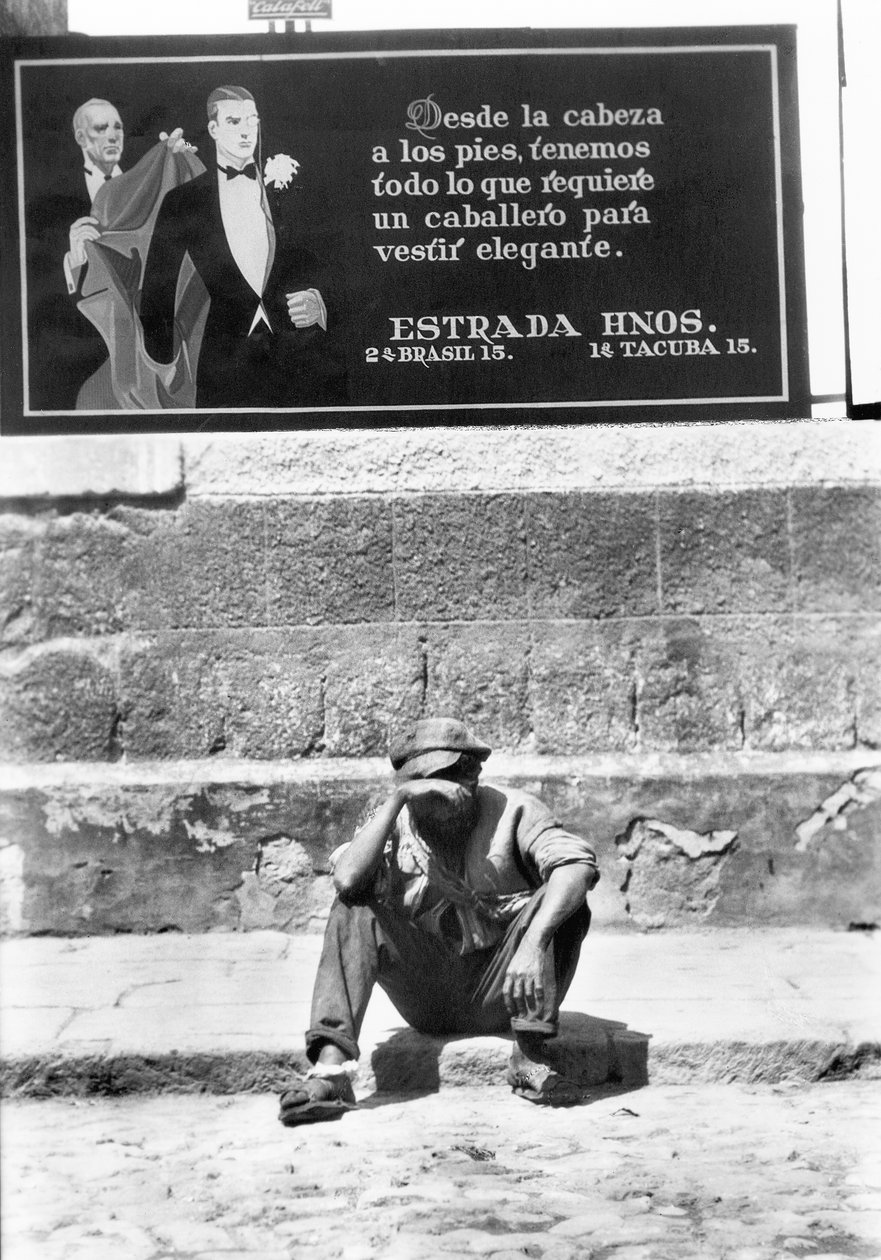 Eleganse og elendighet, Mexico by, 1928 av Tina Modotti