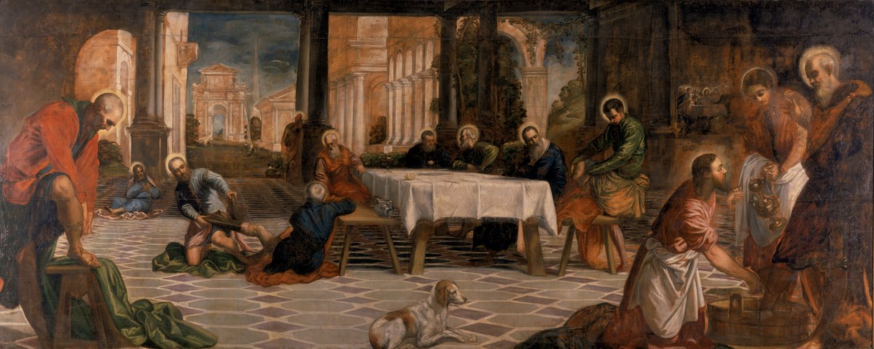 Kristus vasker disiplenes føtter av Tintoretto