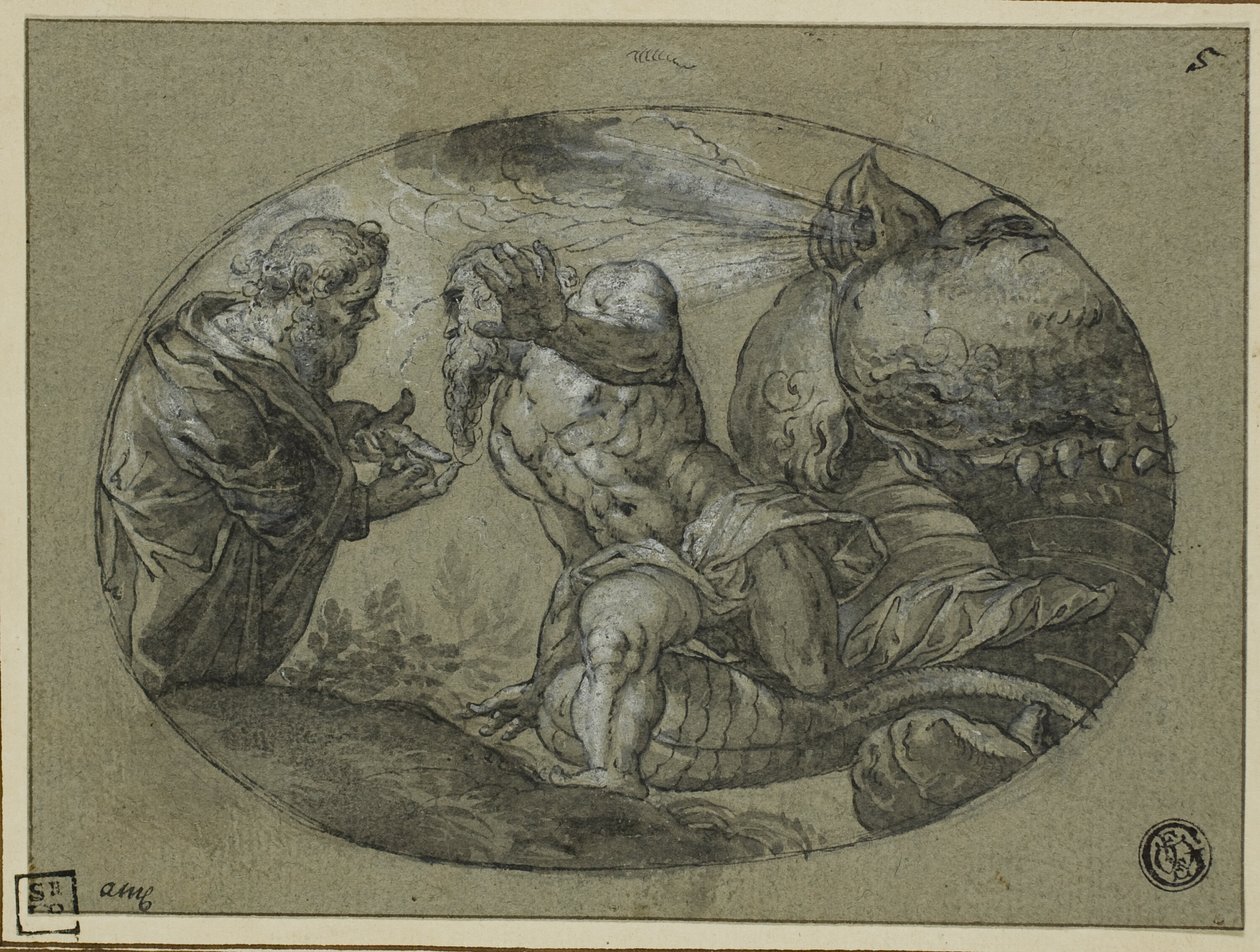 Jonah kastet opp av hvalen av Tintoretto