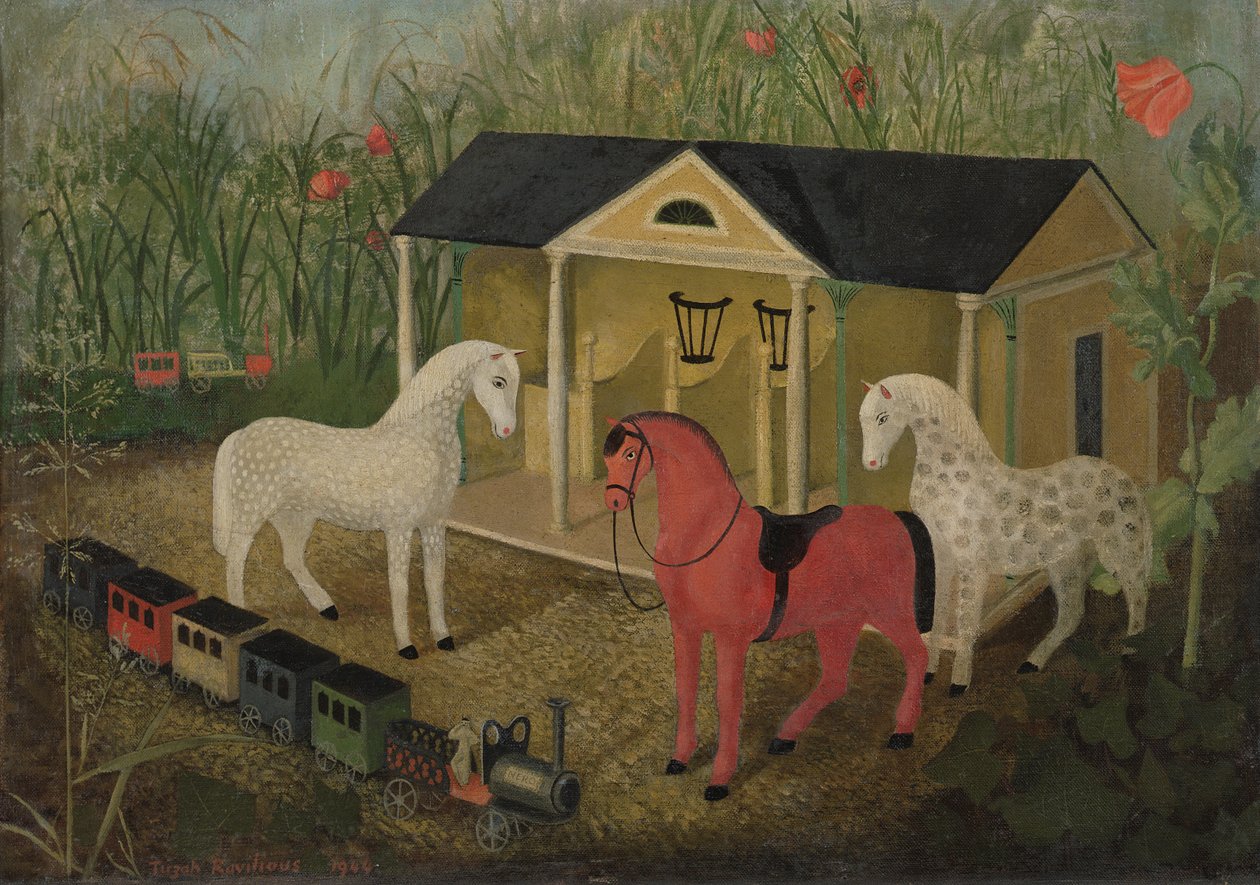 Hester og tog av Tirzah Ravilious