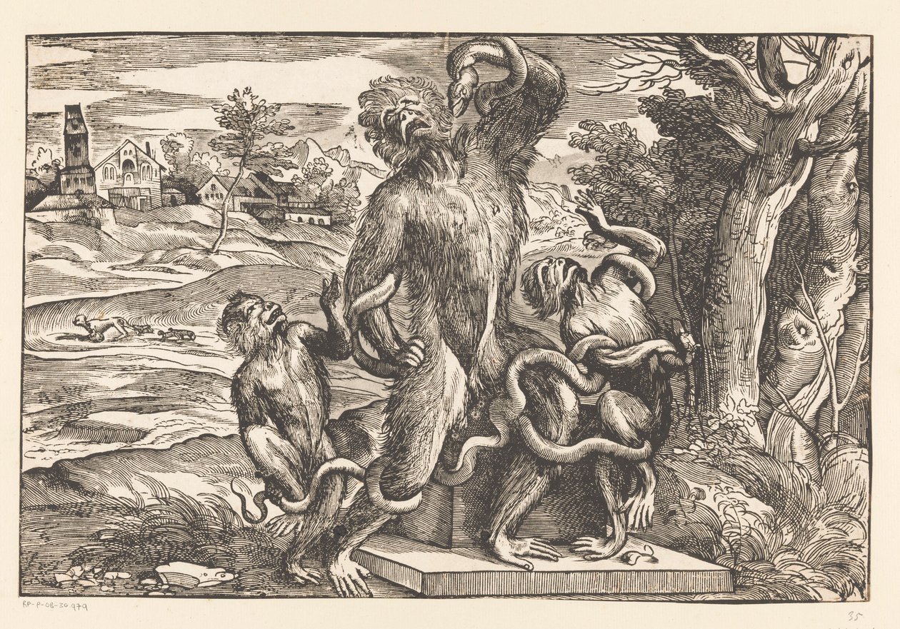 Karikatur på Laocoön-gruppen av Titiaan