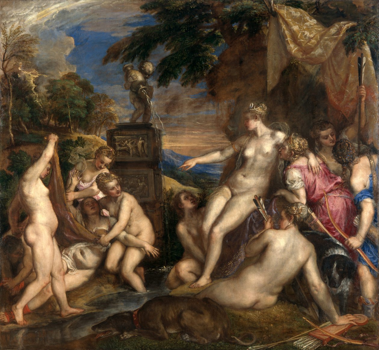Diana og Callisto av Tiziano Vecelli