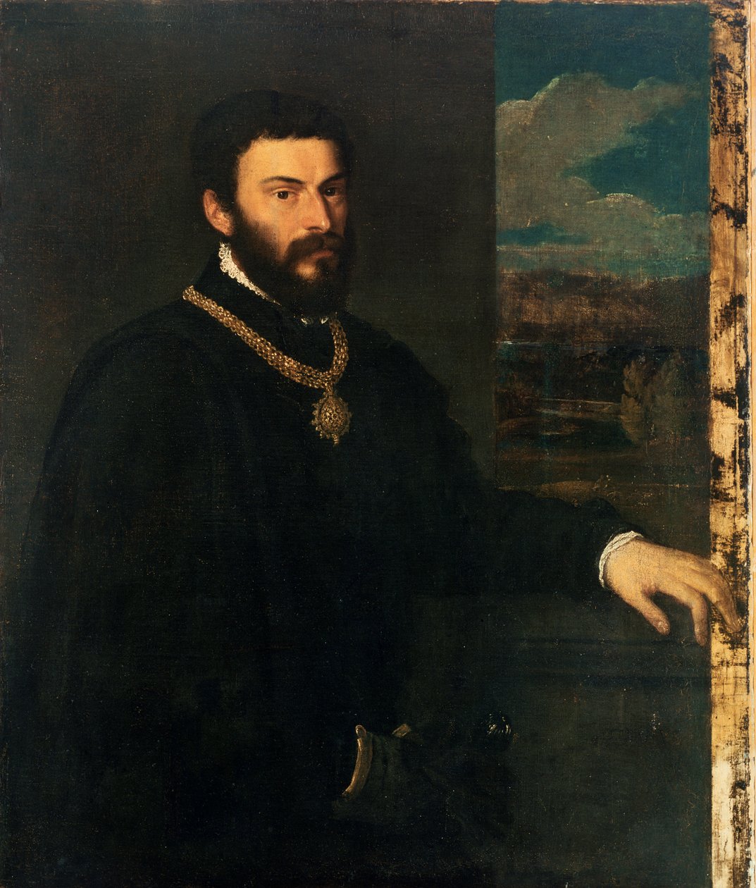 Portrett av grev Antonio Porcia av Tiziano Vecelli