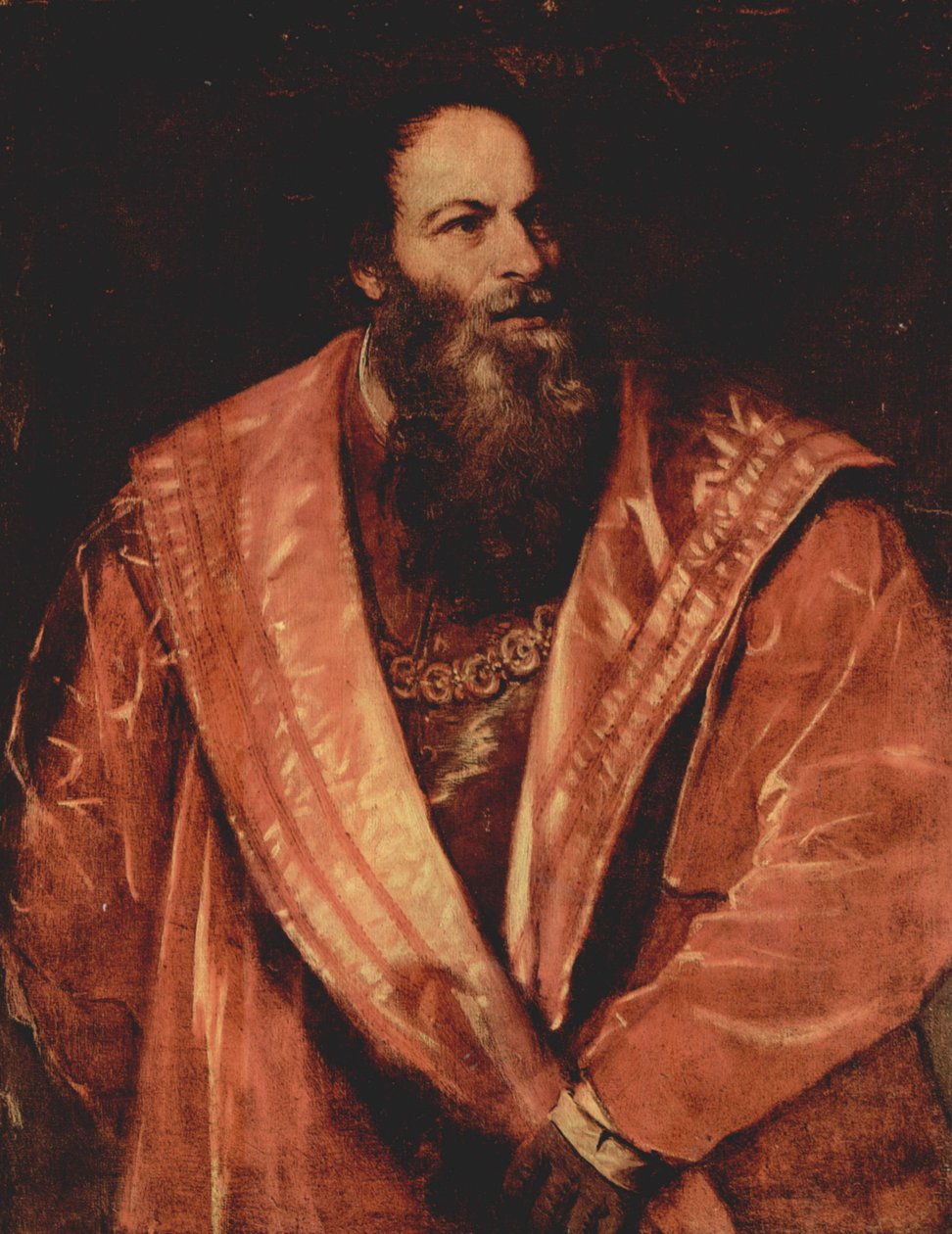 Portrett av Pietro Aretino av Tiziano Vecelli