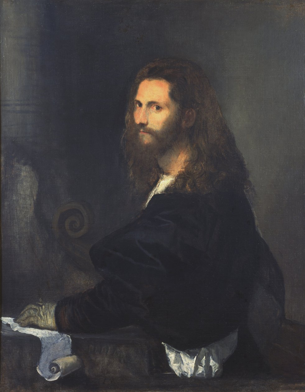 Portrett av en musiker av Tiziano Vecelli