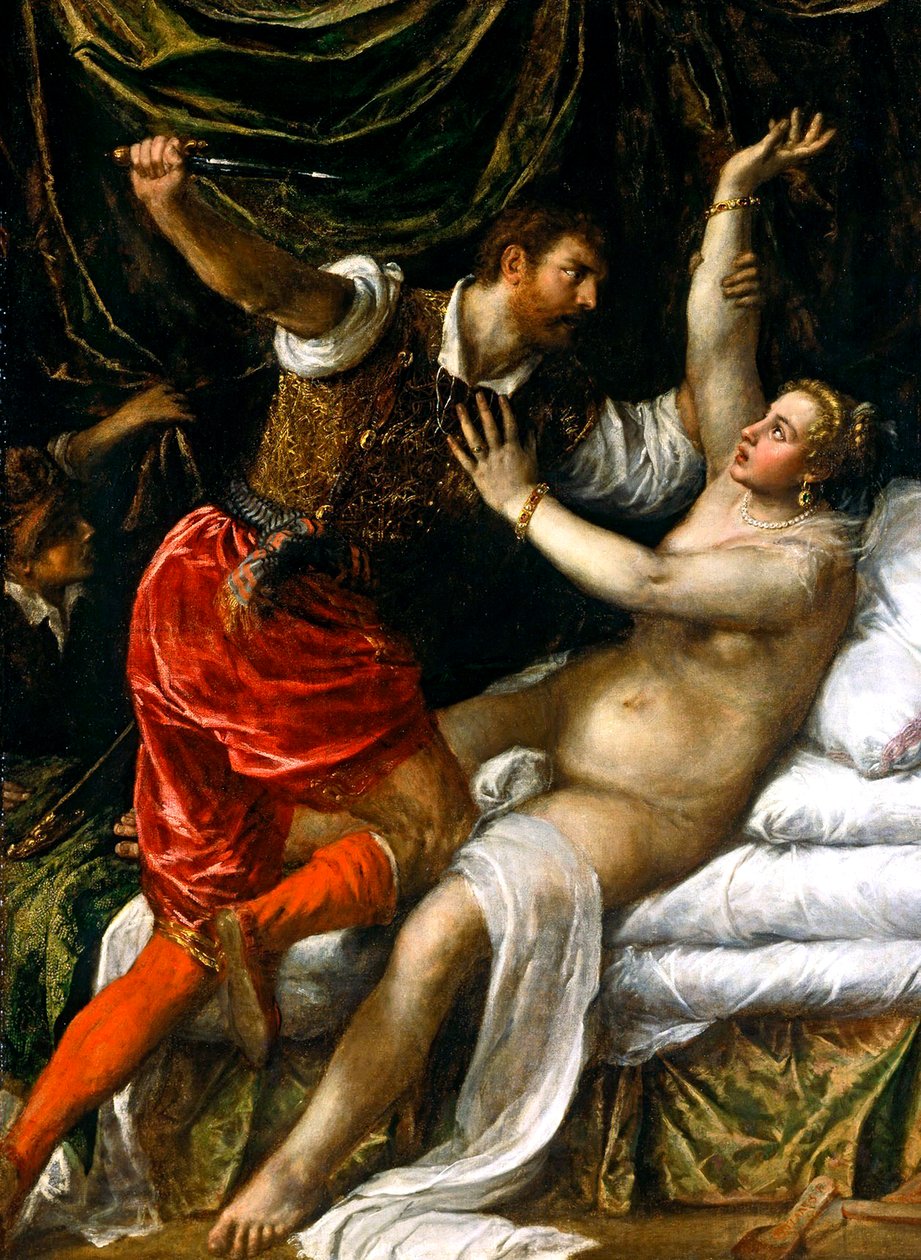 Tarquin og Lucretia av Tiziano Vecelli