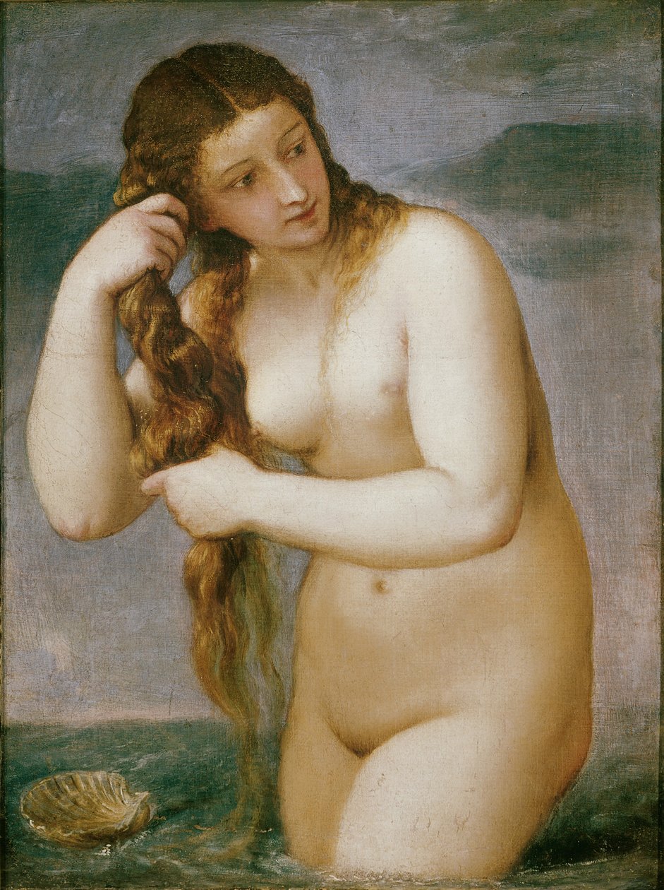 Venus Anadyomene av Tiziano Vecelli