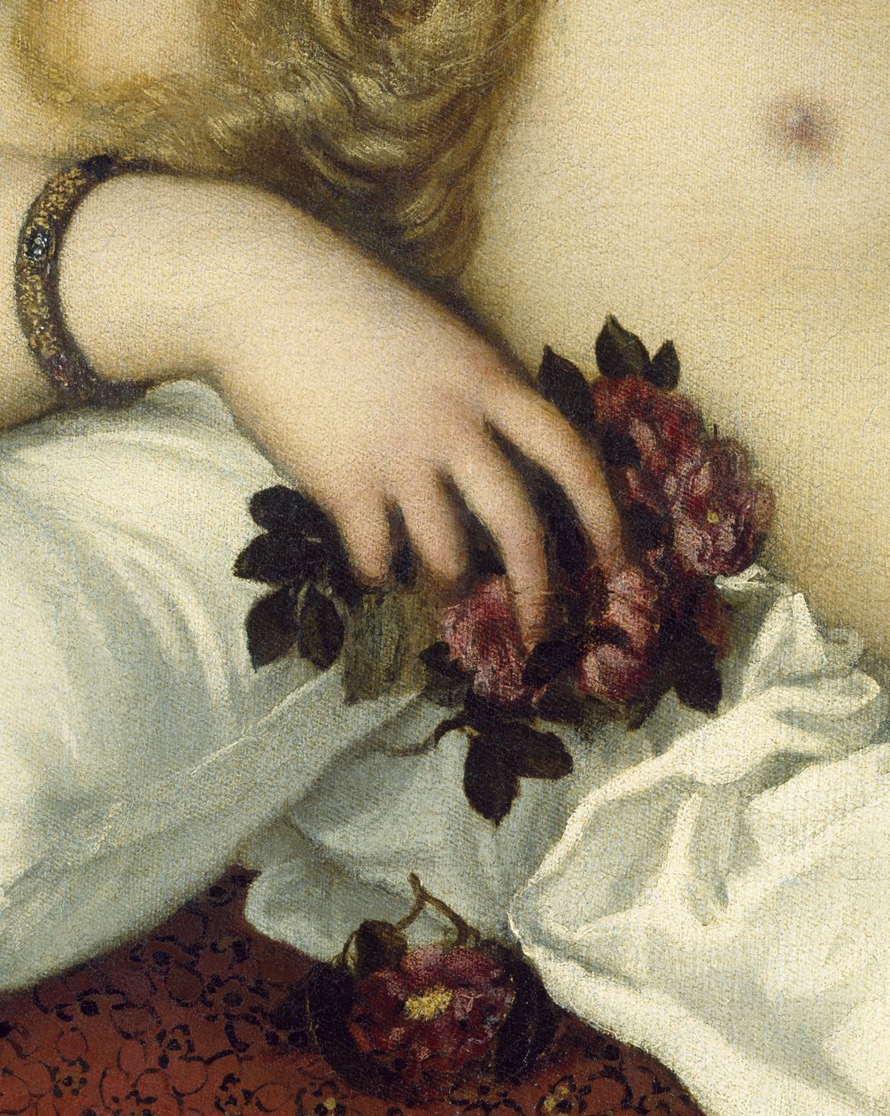 Venus of Urbino, før 1538 olje på lerret detalj av 291644 av Tiziano Vecelli