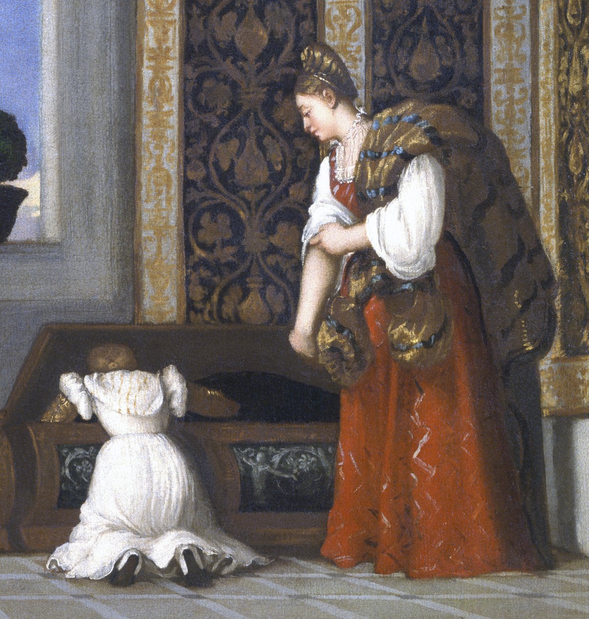 Venus of Urbino, før 1538 olje på lerret detalj av 291644 av Tiziano Vecelli
