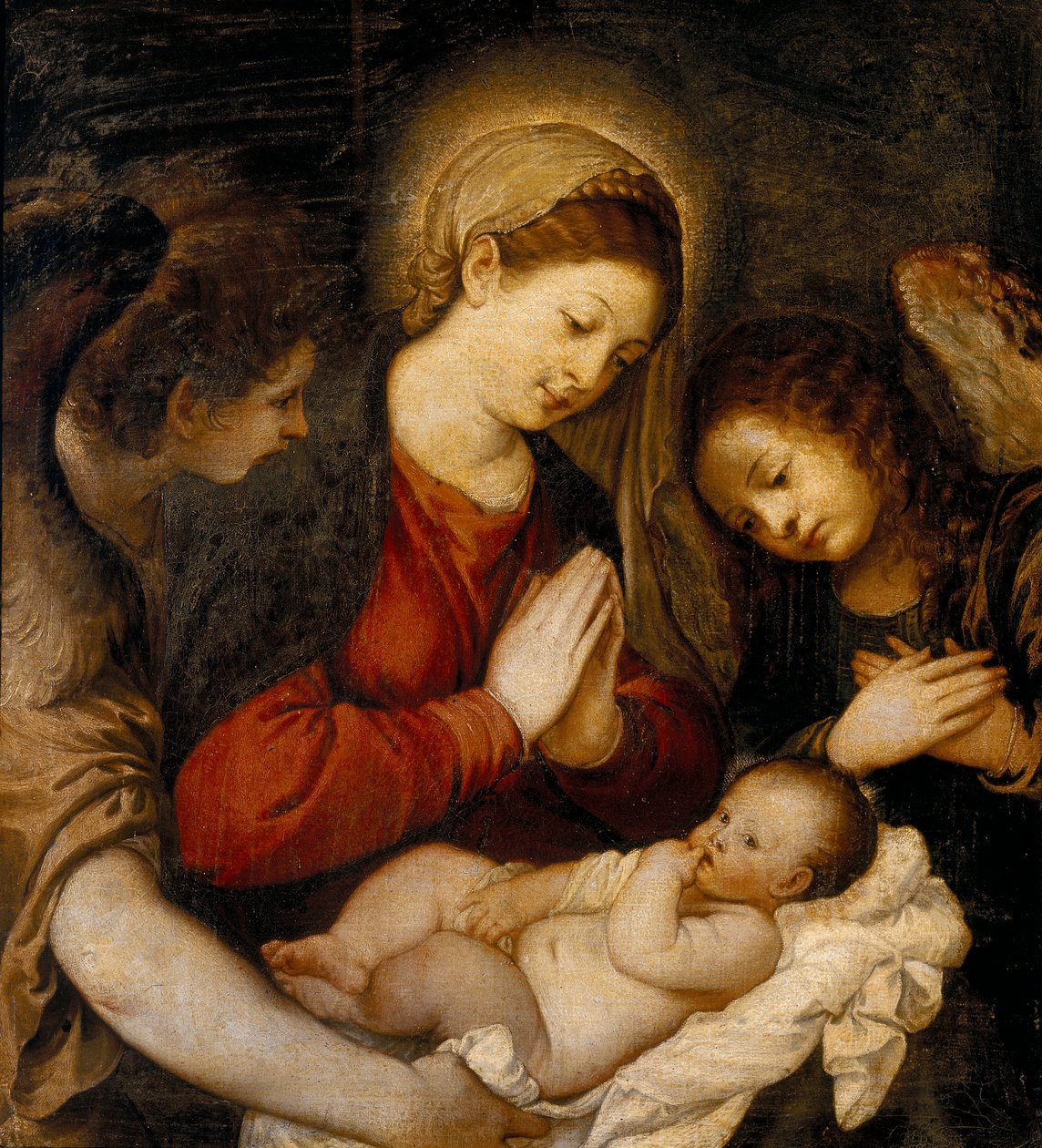 Tilbedelse av barnet av Tiziano Vecelli