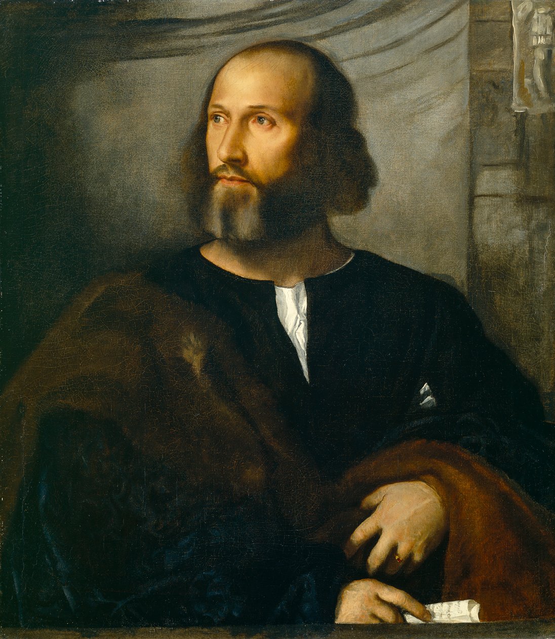 Portrett av en skjeggete mann, ca. 1515 av Tiziano Vecelli