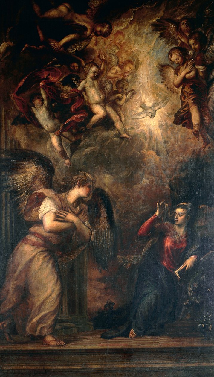 Bebudelse, av Titian (ca 1490-1576), San Salvador-kirken, Venezia av Titian (c.1488 1576)