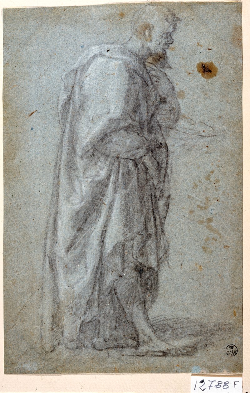 Apostel (kritt på papir) av Titian (c.1488 1576)