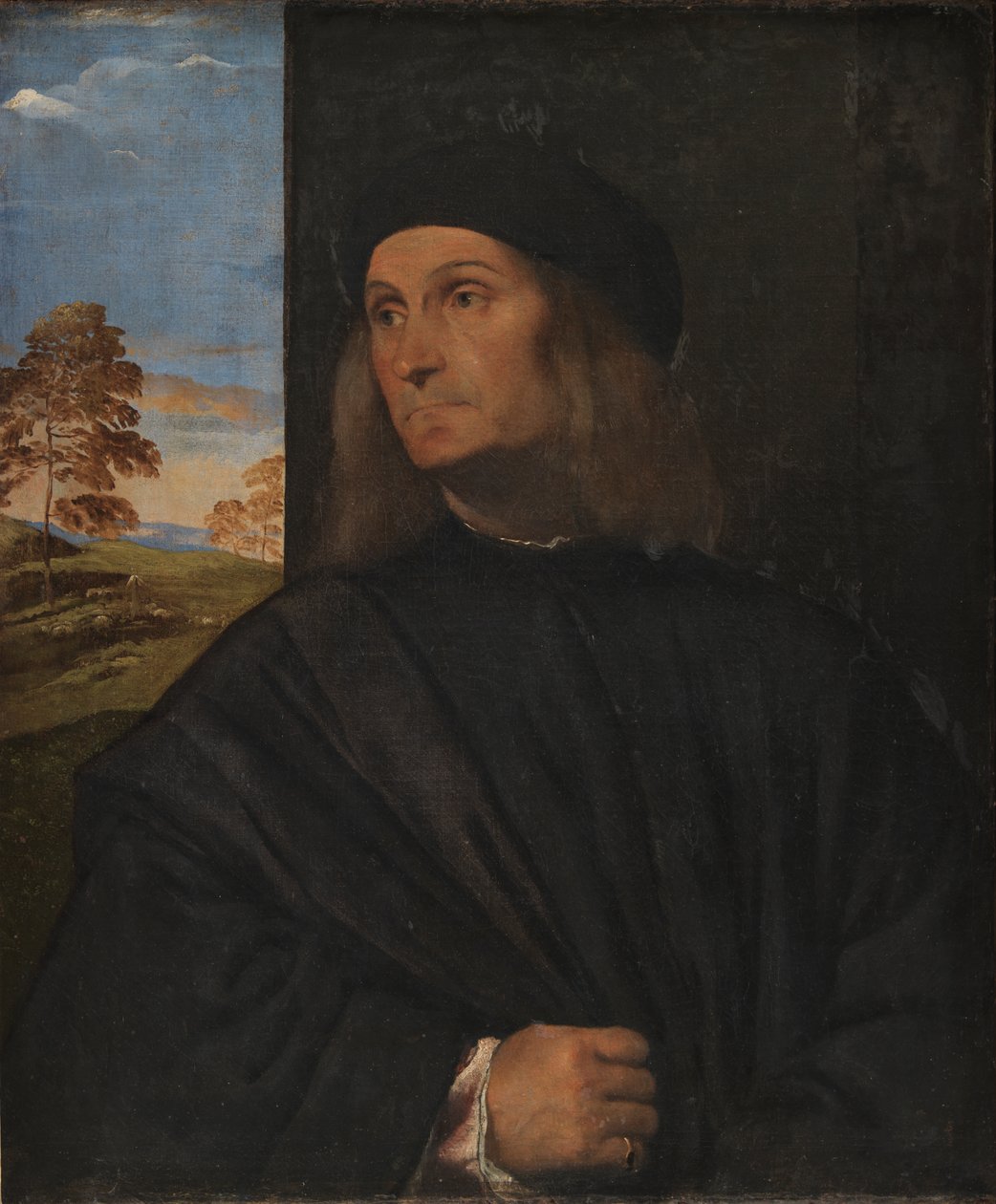 Portrett av den venetianske maleren Giovanni Bellini? av Tiziano Vecelli