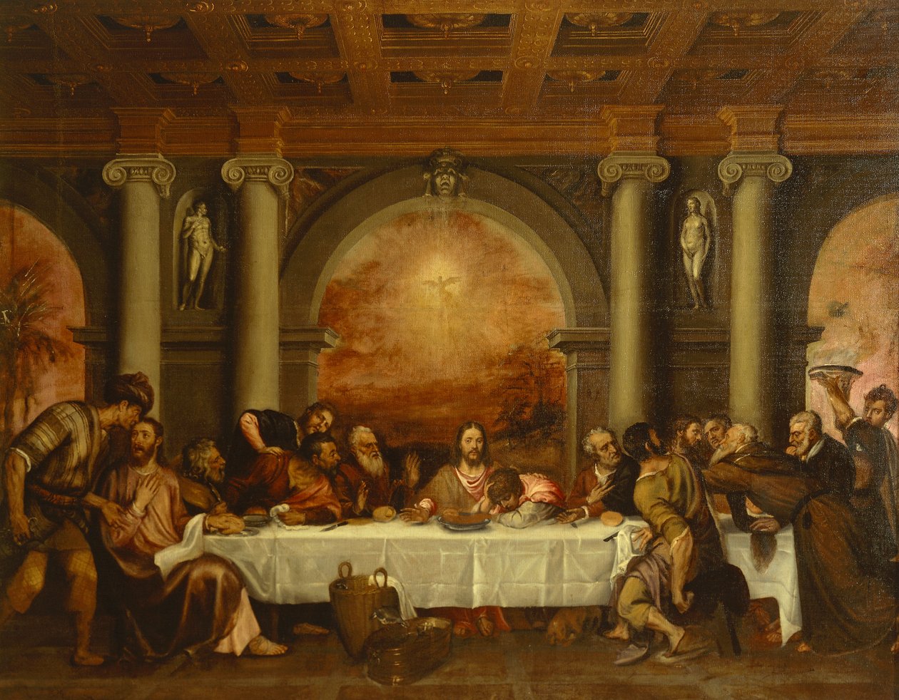 Sketch for Last Supper, av Titian (ca 1490-1576) av Titian (c.1488 1576)