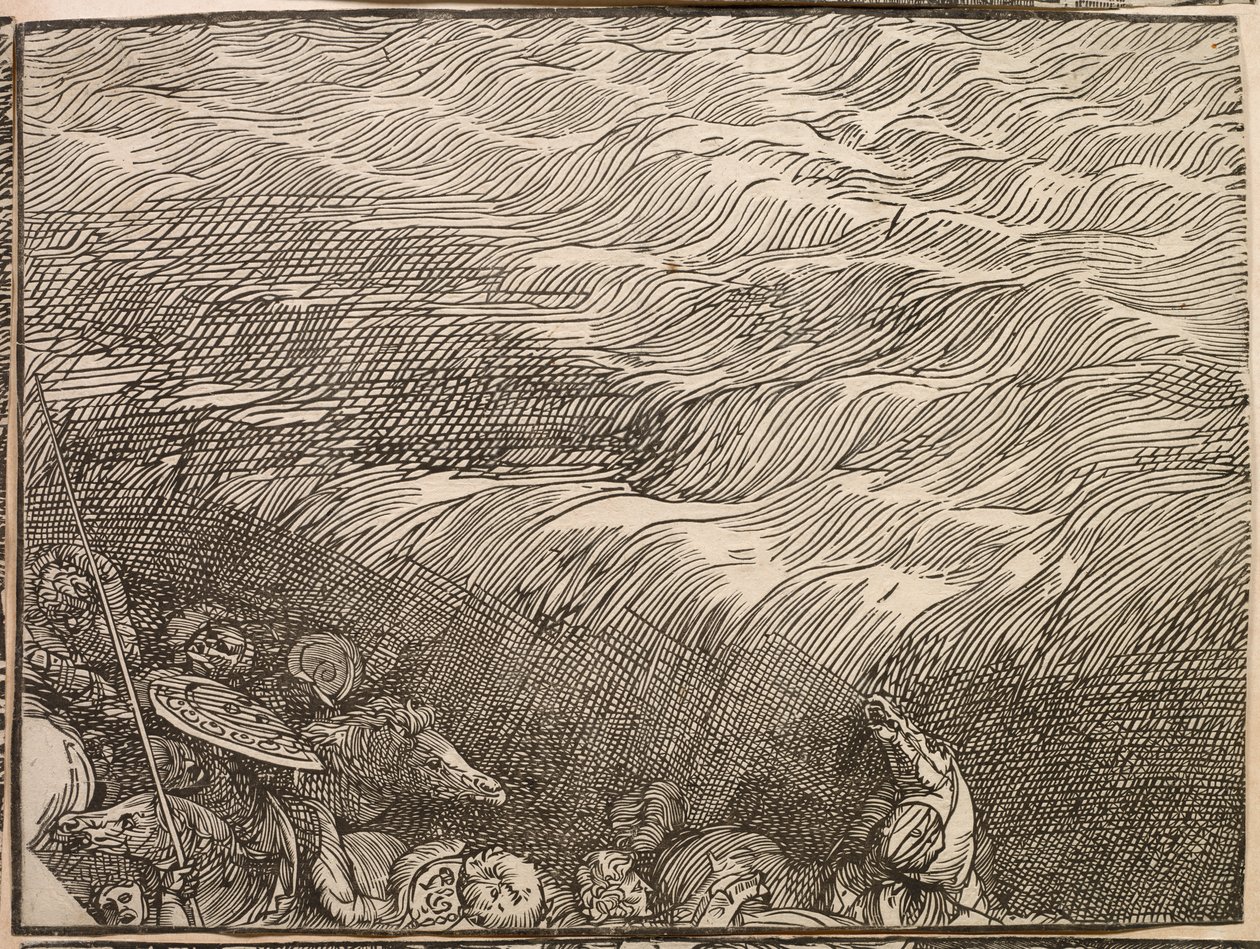 Nedsenkningen av Faraos hær i Rødehavet av Titian (c.1488 1576)