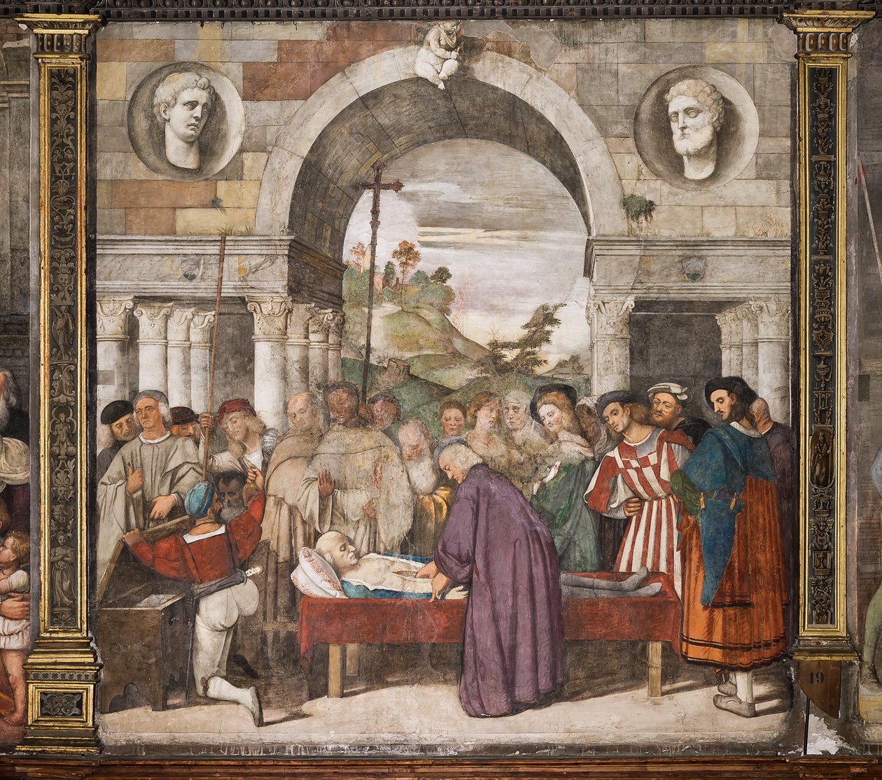Hjertet til gjerrigen i kisten, den nordlige veggen, den helliges skole, den helliges basilika (den helliges basilika), Padua, Italia av Titian (c.1488 1576)