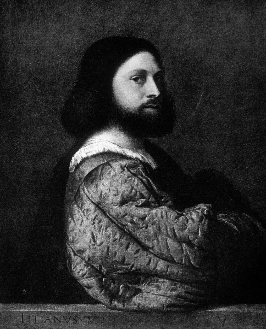 Portrett av Ariosta (Ludovico Ariosto av Titian (c.1488 1576) (after)