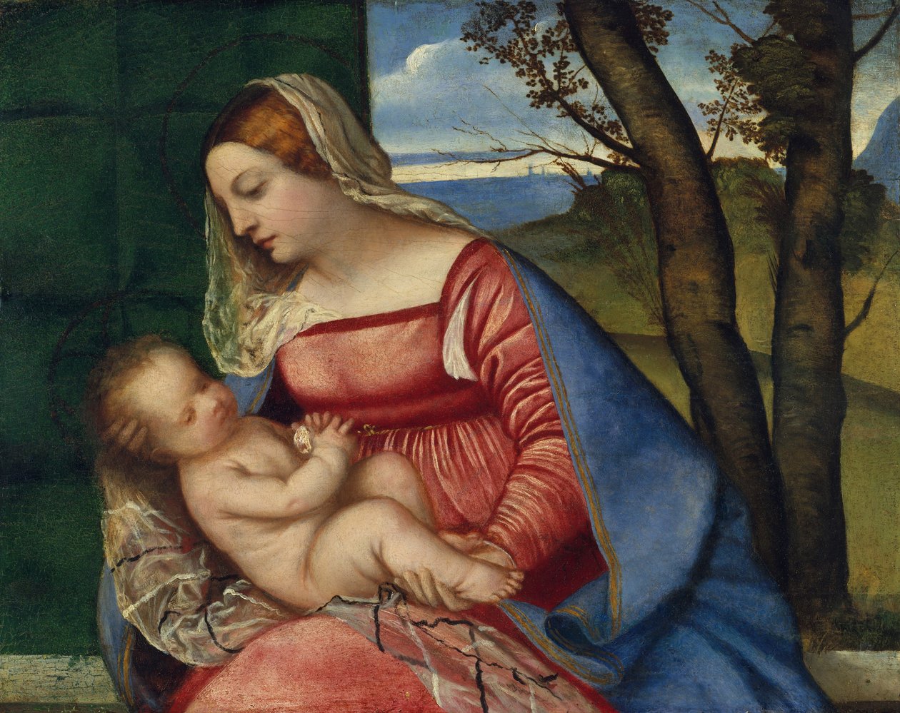 Madonna og barn, ca. 1508 (olje på tre) av Tiziano Vecelli