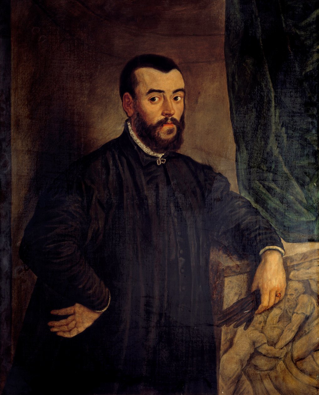 Portrett av Andre Vesale (Andreas Vesalius) (1514-1564), anatom og lege til Charles V av Tiziano Vecelli