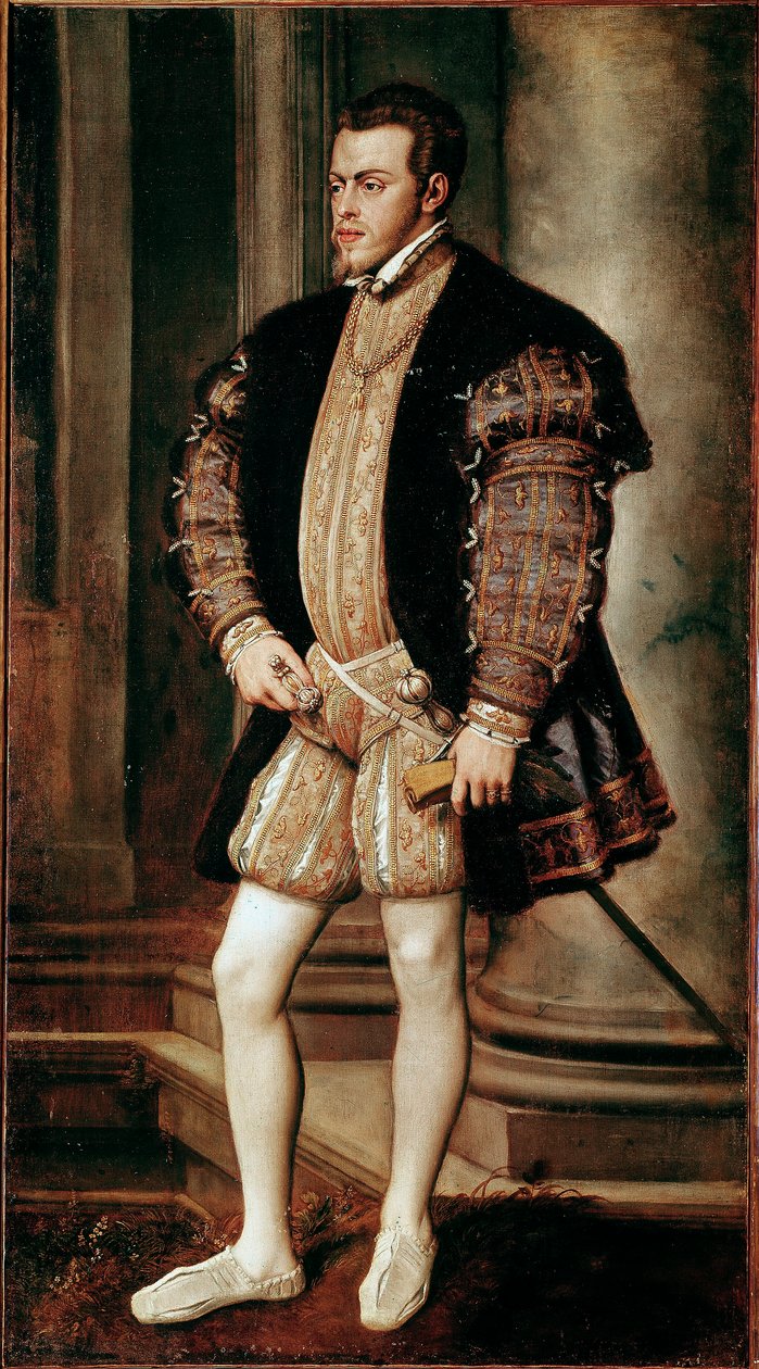 Portrett av Philip II (1527-1598), sønn av Charles V Maleri av Tiziano Vecellio dit Le Titian (1485-1576) Palazzo Pitti, Galleria Palatina, Firenze av Tiziano Vecelli