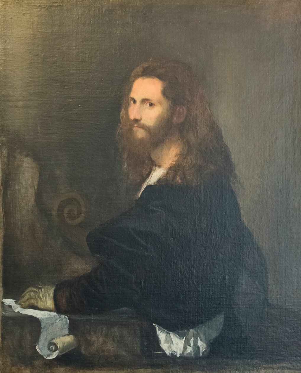 Portrett av en musiker av Titian (c.1488 1576)