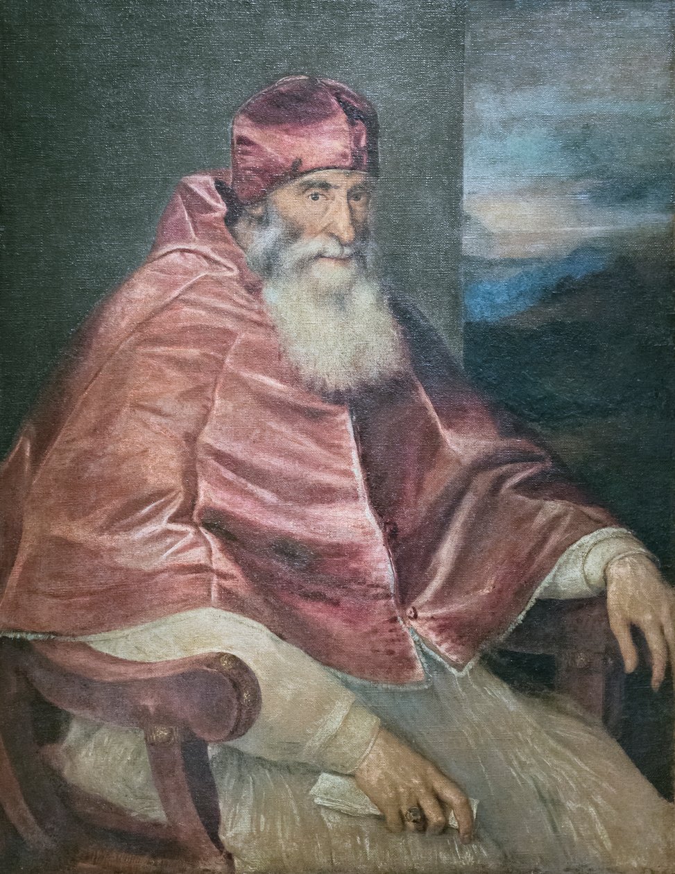 Portrett av pave Paul III av Titian (c.1488 1576)