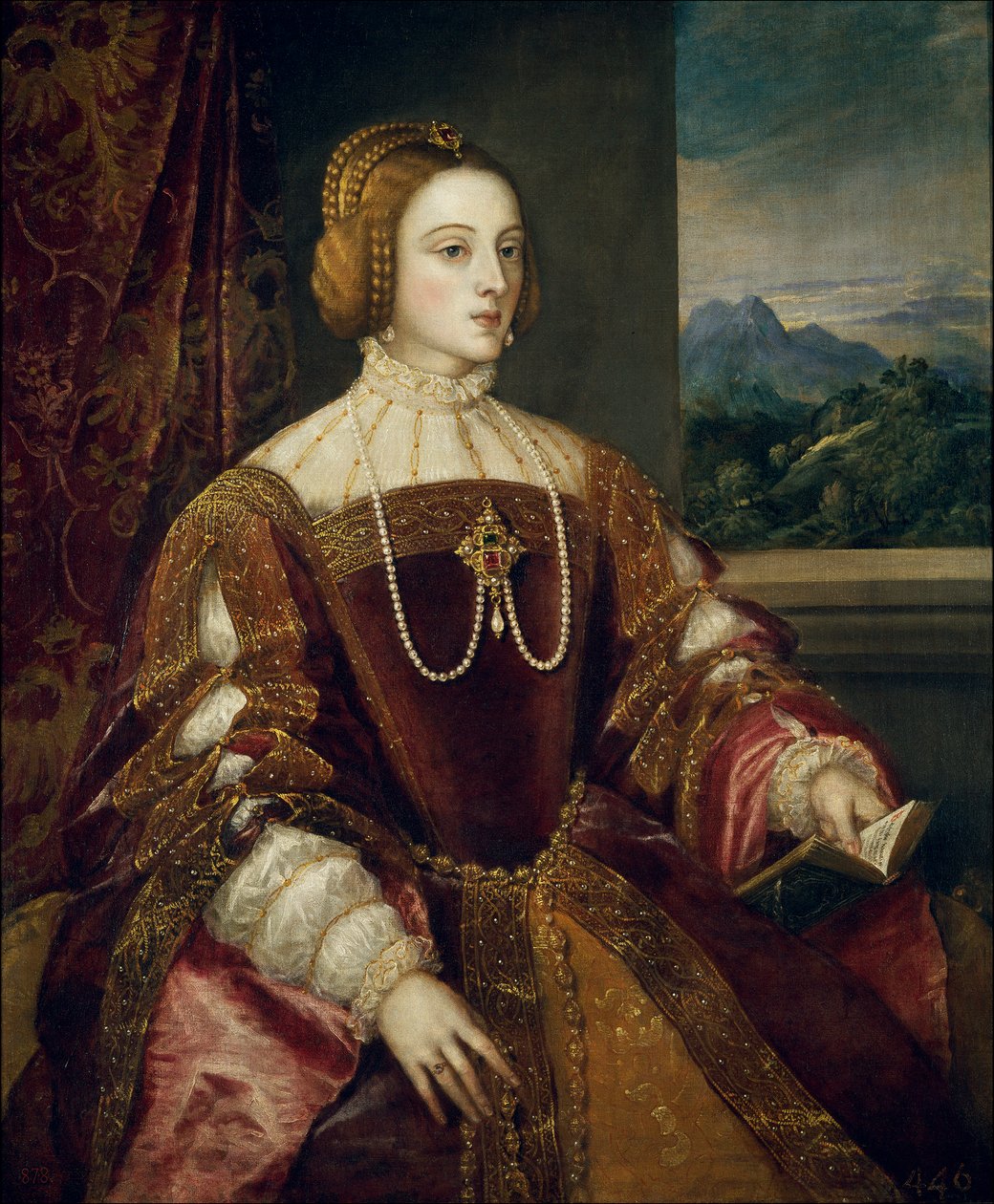 Portrett av imponen Isabella av Portugal (1503-1539) Maleri av Tiziano Vecellio kalt Titian (1485-1576) 1548 Sun. 1,17x0,98 m Madrid, Pradomuseet av Tiziano Vecelli