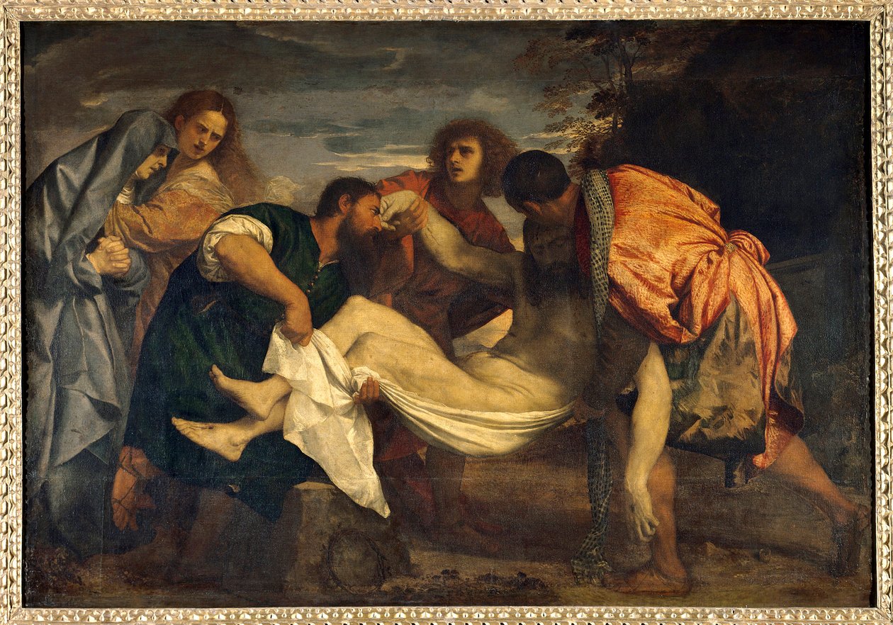 Gravmaleriet av Tiziano Vecellio dit le Titian (1485-1576) Søn. 1,48 x 2,12 m av Tiziano Vecelli