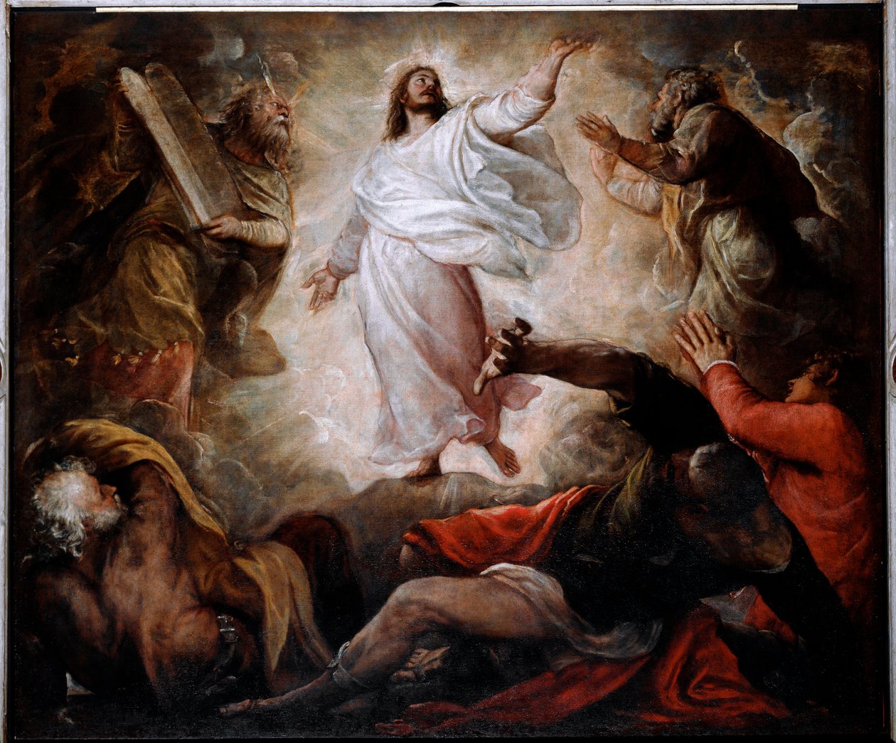 Transfigurasjon (olje på lerret av Tiziano Vecelli