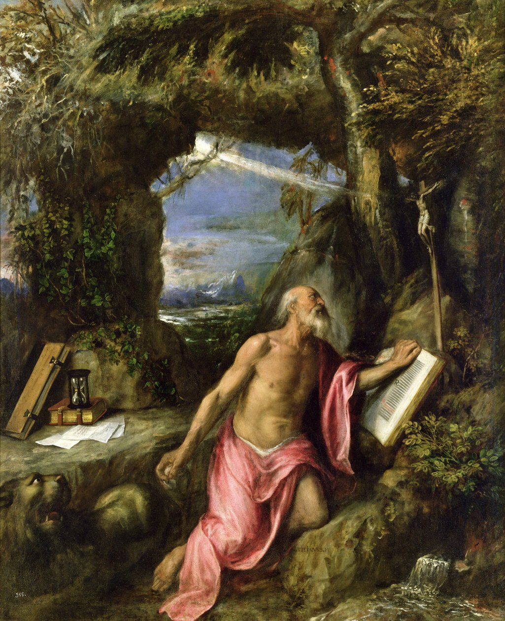 Den angrende Saint Jerome, ca. 1575. av Titian