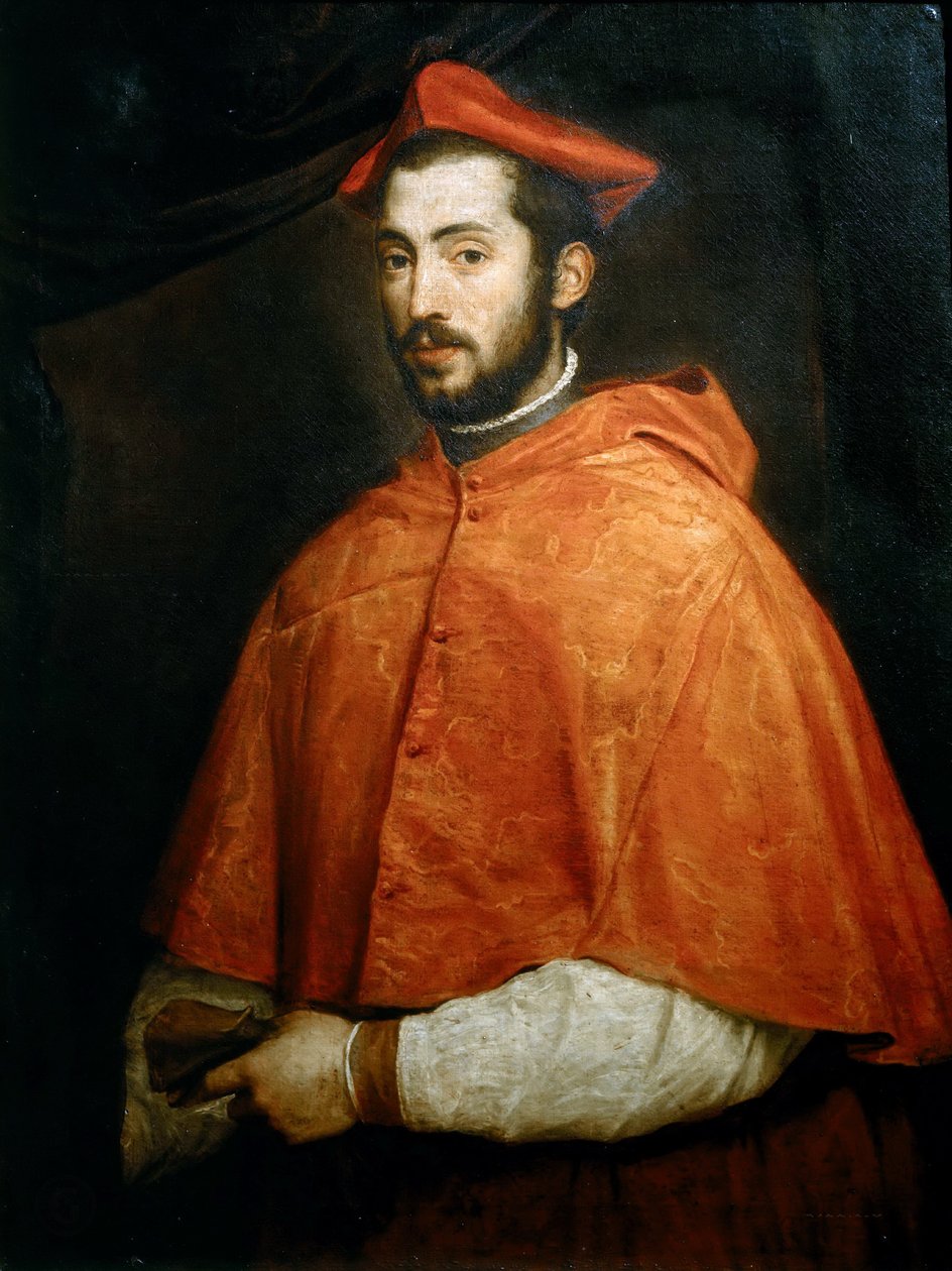 Portrett av kardinal Alessandro Farnese, 1545-1546. av Titian