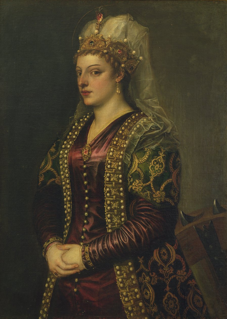 Portrett av Caterina Cornaro, kone til James II av Kypros av Tiziano Vecelli