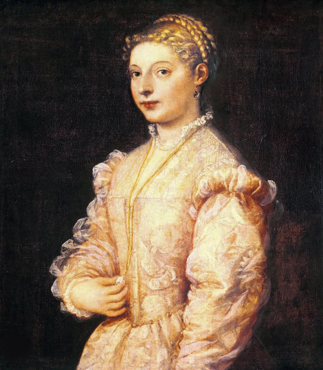 Portrett av Lavinia Vecellio, ca 1545. av Tiziano Vecelli