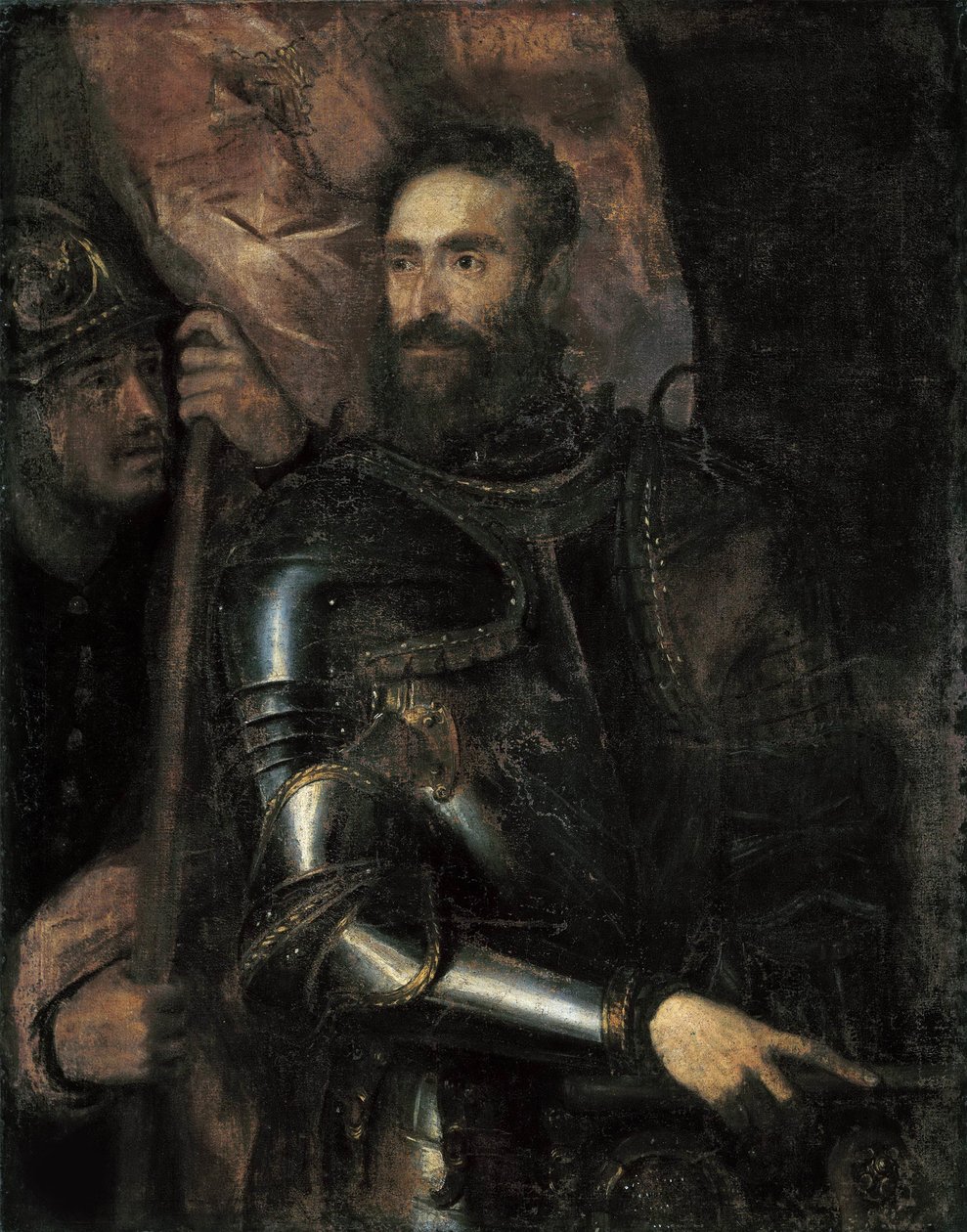 Portrett av Pier Luigi Farnese 1503-1547, ca. 1546. av Titian