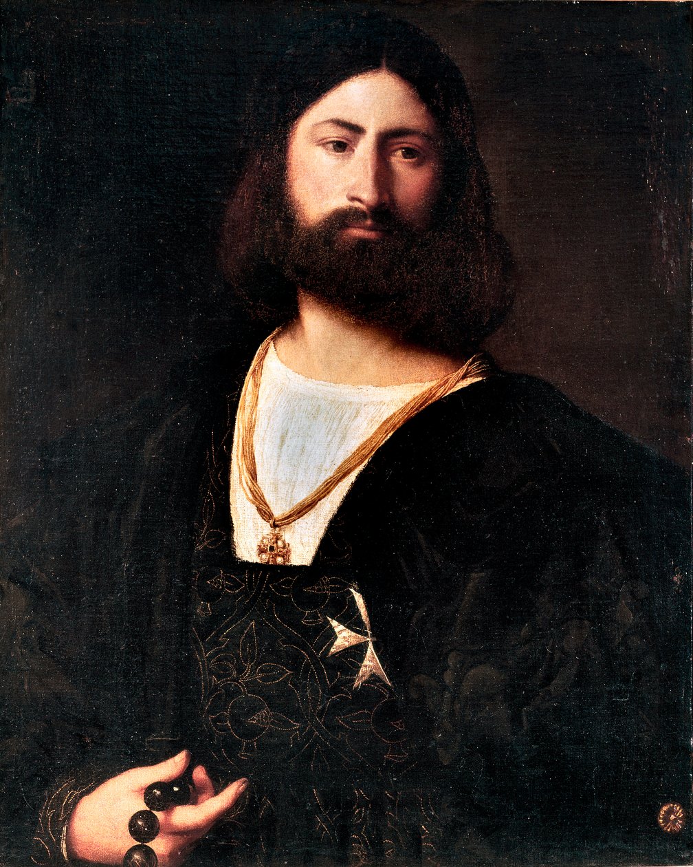 Portrett av en ridder av Malta, maleri av Tiziano Vecellio kalt Titian av Tiziano Vecelli