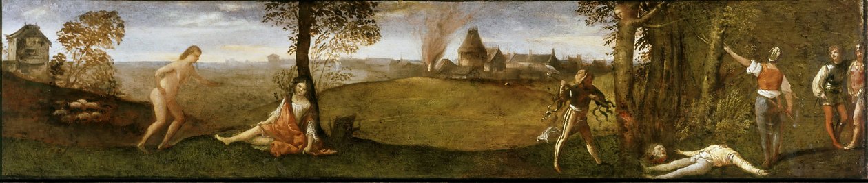 The Legend of Polydoros The Forest of Polydorus, ca 1506-1508. av Titian