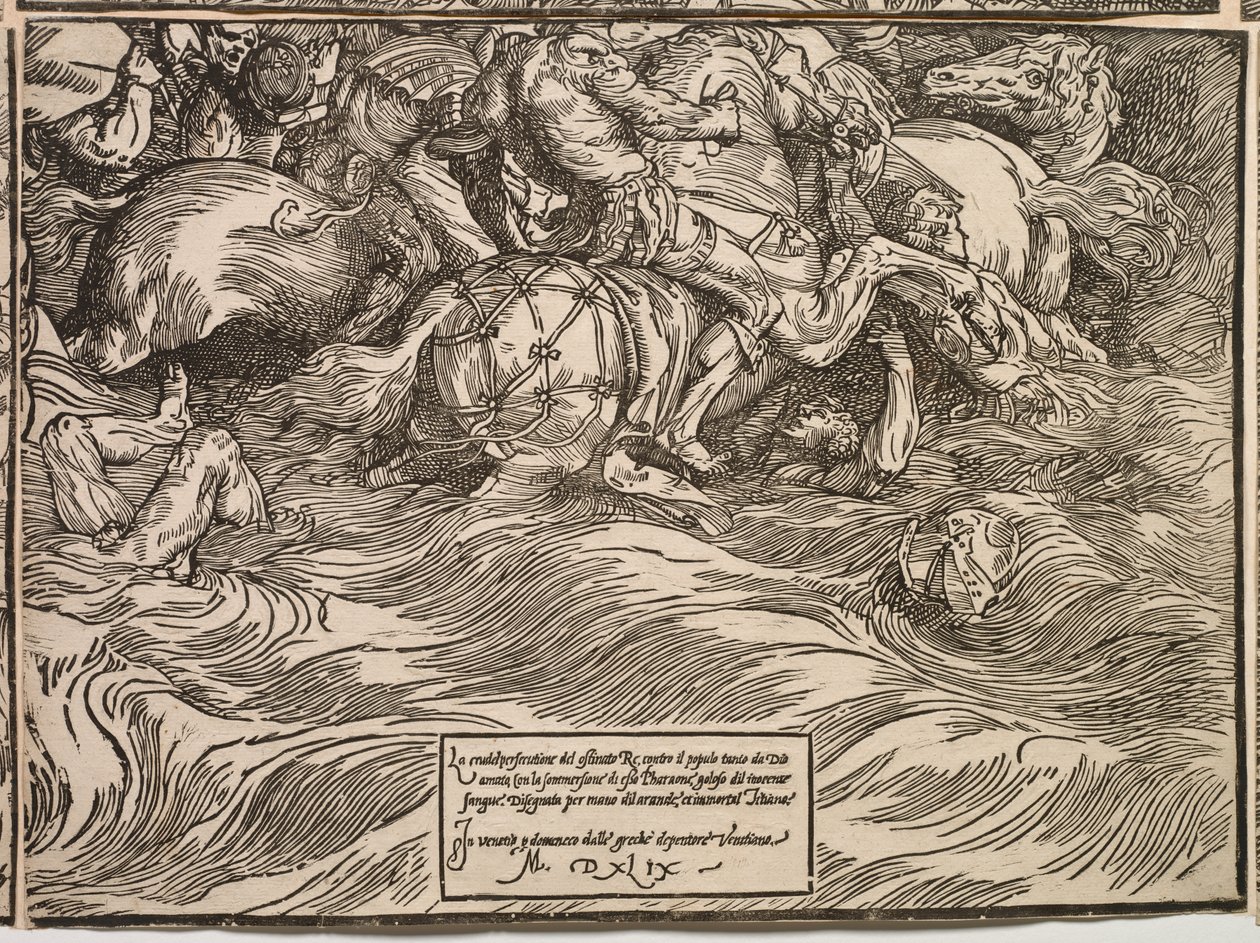 Nedsenkningen av Faraos hær i Rødehavet av Titian