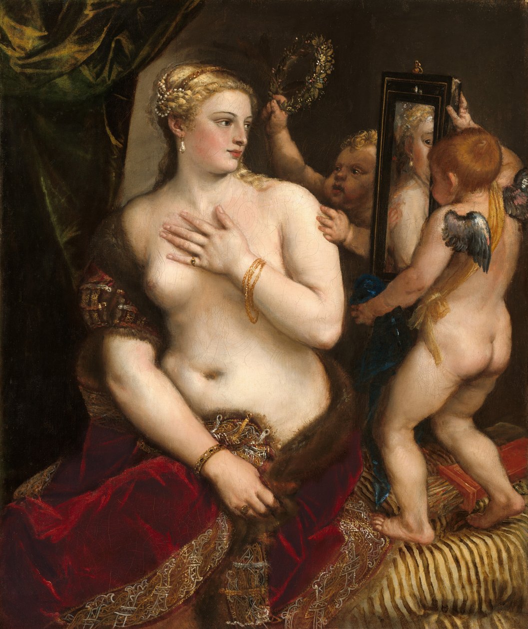 Venus med et speil, ca. 1555. av Titian